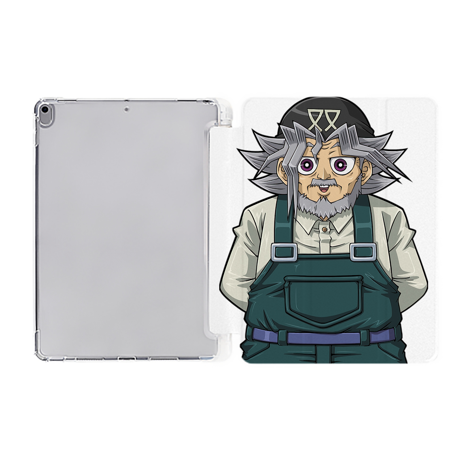 （画像用） 遊☆戯☆王 Yu-Gi-Oh! IPad ケース ペン収納付き 三つ折りスタンド PUレザー×シリコン 対応機種9.5/10.5/10.9インチ